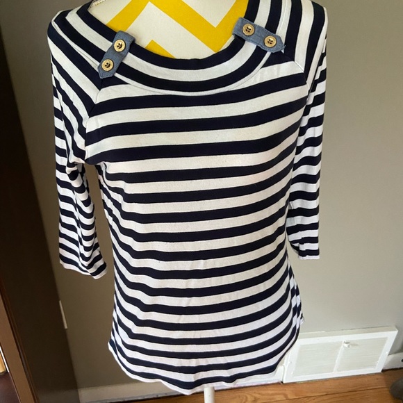 Jones New York Striped Top - Picture 3 of 10